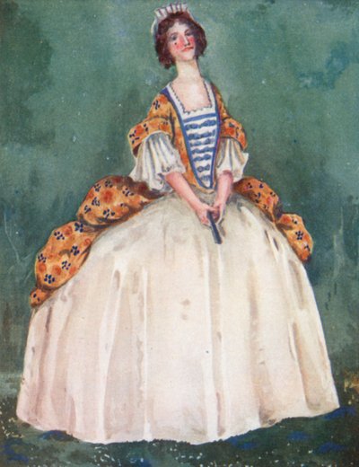 Una mujer de la época de la reina Ana 1702-1714 de Dion Clayton Calthrop