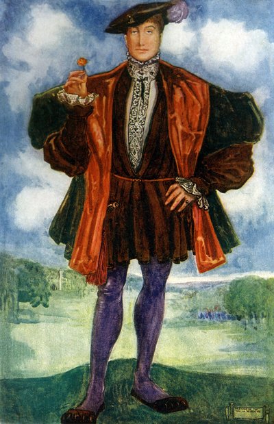 Traje de hombre en el reinado de Enrique VIII (1509-1547) de Dion Clayton Calthrop