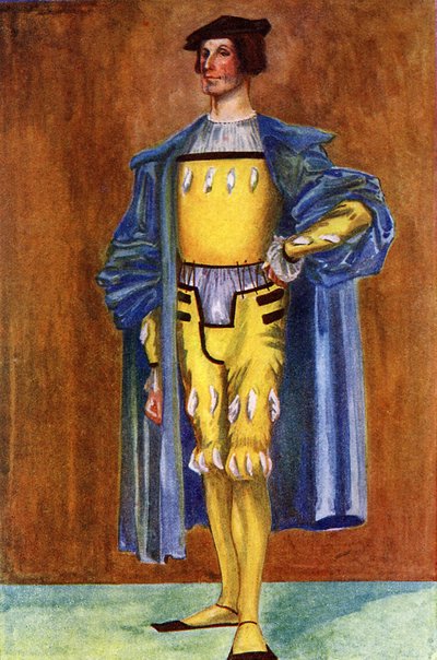 Traje de hombre en el reinado de Enrique VIII (1509-1547) de Dion Clayton Calthrop