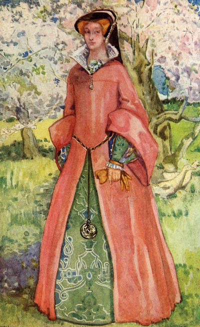 Traje de mujer en el reinado de María I (1553-1558) de Dion Clayton Calthrop