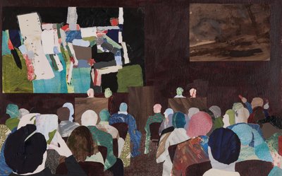 Multitud abstracta, collage de subastas de Dione Verulam