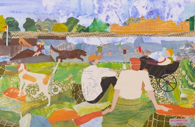 Bádminton caliente, 2020 (collage) de Dione Verulam