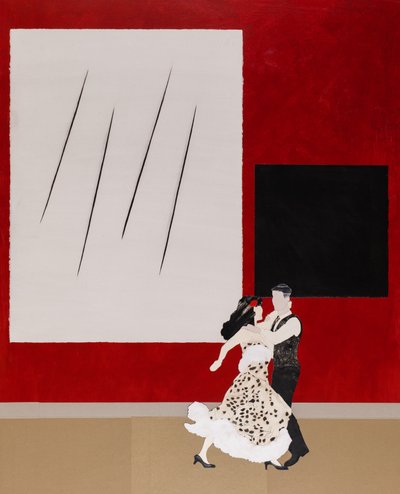 En sintonía con Malevich, 2020 (collage) de Dione Verulam