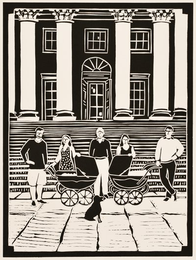 Meses del año: Agosto, 2012 (linograbado) de Dione Verulam