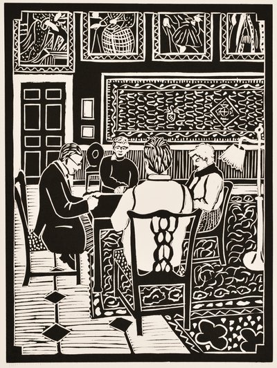 Meses del año: Marzo, 2012 (linograbado) de Dione Verulam
