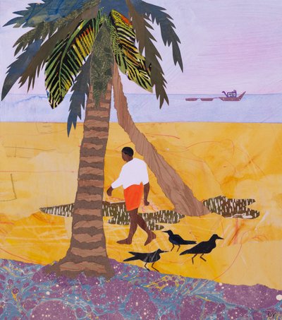 Paseo matinal, Neeleshwar (collage) de Dione Verulam