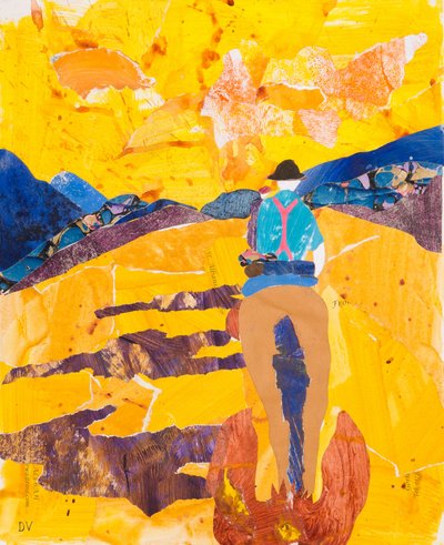 Restos del día, Pirineos, 2016 (collage) de Dione Verulam