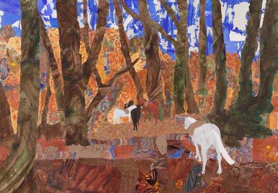 Riding Rest, 2020 (collage) de Dione Verulam