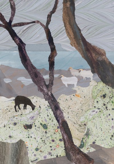 Día húmedo junto al mar (collage) de Dione Verulam