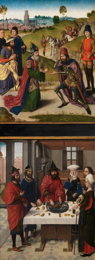 Detalle del Retablo del Santísimo Sacramento, c.1464-68 (óleo sobre tabla) de Dirck Bouts