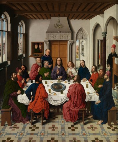 Detalle del Tríptico de la Última Cena, del Retablo del Santísimo Sacramento, c.1464-68 (óleo sobre tabla) de Dirck Bouts