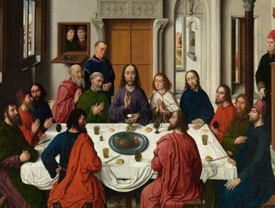 Detalle del Tríptico de la Última Cena, del Retablo del Santísimo Sacramento, c.1464-68 (óleo sobre tabla) de Dirck Bouts