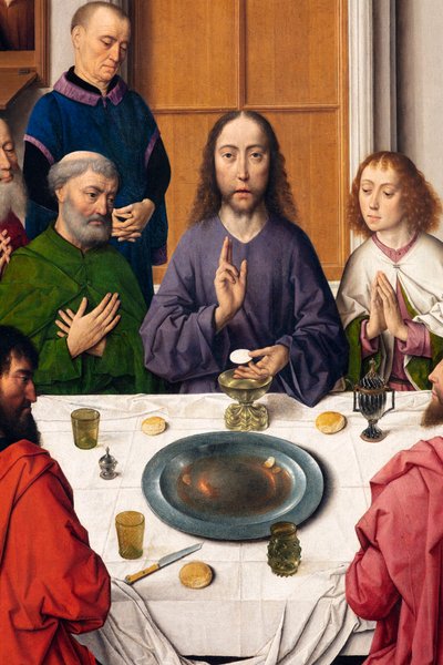 Iglesia parroquial. Última Cena. Dirk Bouts. 1464-1468. (detalle) de Dirck Bouts