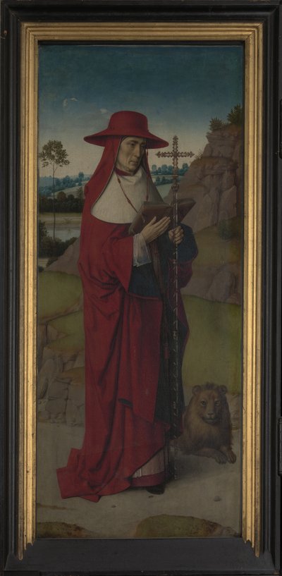 San Jerónimo, panel derecho del Tríptico de San Erasmo, c.1460 (óleo sobre tabla) de Dirck Bouts