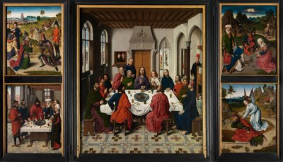 Retablo del Santísimo Sacramento, c.1464-68 (óleo sobre tabla) de Dirck Bouts