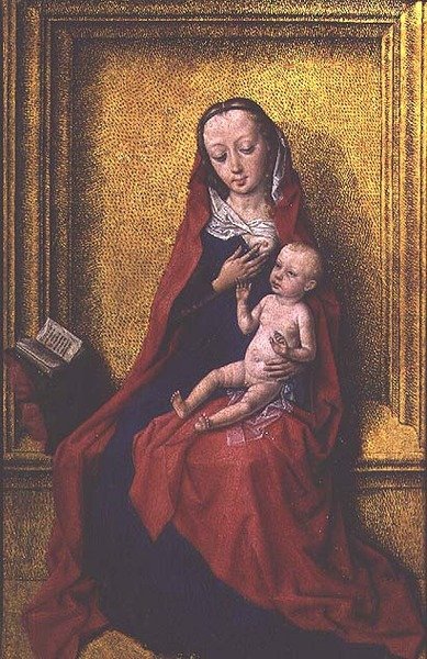 La Virgen y el Niño en un nicho de piedra, c.1465-75 de Dirck Bouts