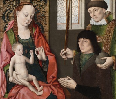 Virgen y Niño con San Esteban y un Donante de Dirck Bouts