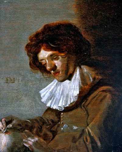Estudio de un joven trepanando de Dirck Hals