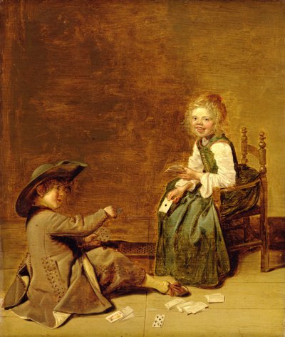 Niños jugando a las cartas, 1631 de Dirck Hals