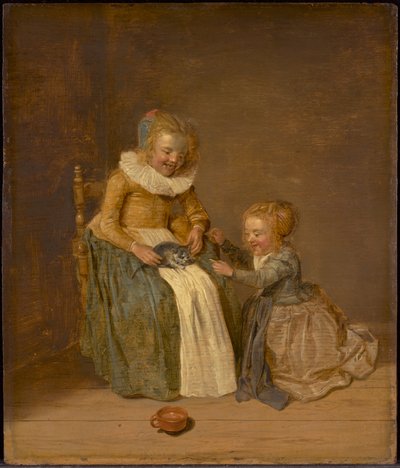 Kinder mit einer Katze de Dirck Hals
