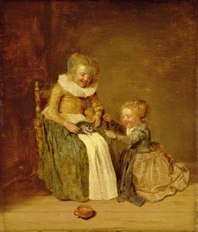 Niños con un gato, 1631 de Dirck Hals