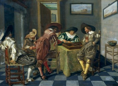 El juego de backgammon de Dirck Hals