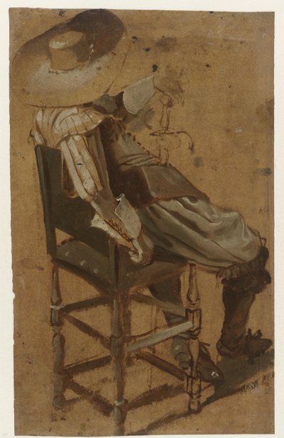Hombre sentado con espada de Dirck Hals