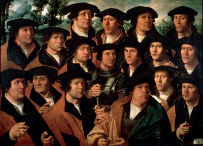 Retrato de Grupo de la Corporación de Tiro de Ámsterdam, 1532 de Dirck Jacobsz