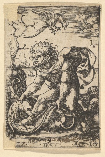 Hombre con un pez de Dirck Vellert