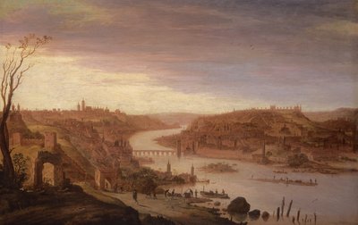 Vista panorámica de Praga (versión restaurada) de Dirck Verhaert