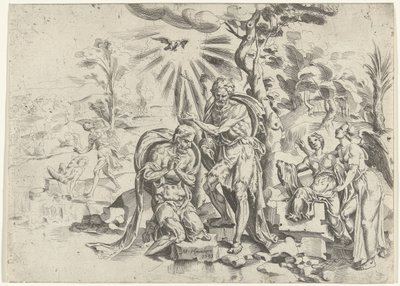 bautismo de cristo de Dirck Volckertsz. Coornhert (attributed to)