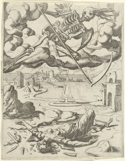 La muerte vence a la fe Triunfos de Petrarca (título de la serie) de Dirck Volckertsz. Coornhert (possibly)