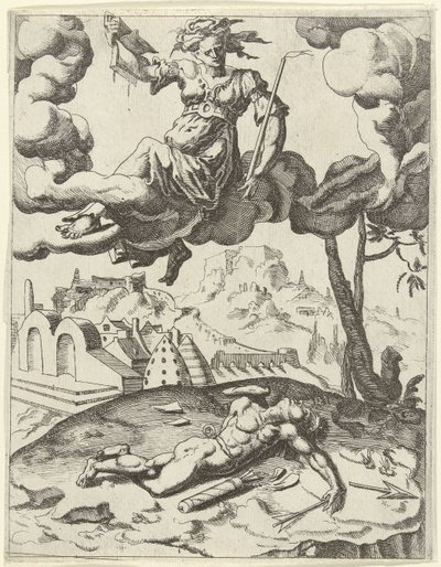 La fe vence al amor sensual Triunfos de Petrarca (título de la serie) de Dirck Volckertsz. Coornhert (possibly)