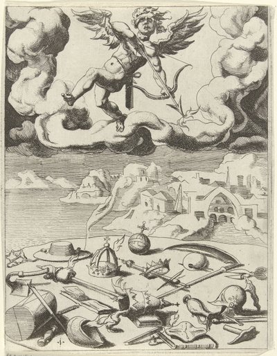 El amor sensual conquista las actividades terrenales Triunfos de Petrarca (título de la serie) de Dirck Volckertsz. Coornhert (possibly)