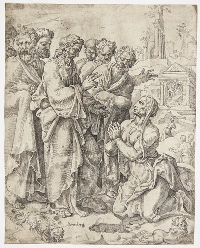 Cristo y la mujer samaritana de Dirck Volckertsz. Coornhert