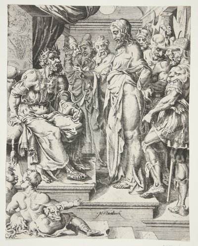 Cristo ante Herodes de Dirck Volckertsz. Coornhert