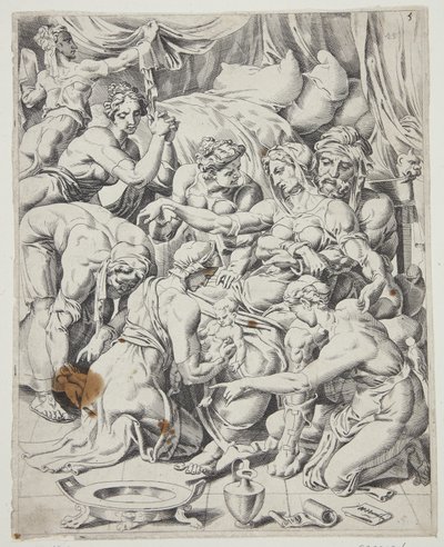 El nacimiento de Isaac de Dirck Volckertsz. Coornhert