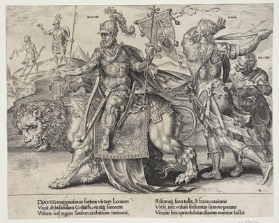 El triunfo de David de Dirck Volckertsz. Coornhert