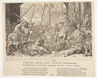 Las victorias del emperador Carlos V de Dirck Volckertsz. Coornhert
