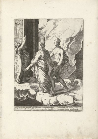 El cielo está abierto a la verdadera iglesia de Dios. Triunfo de la verdad (título de la serie) de Dirck Volckertsz. Coornhert
