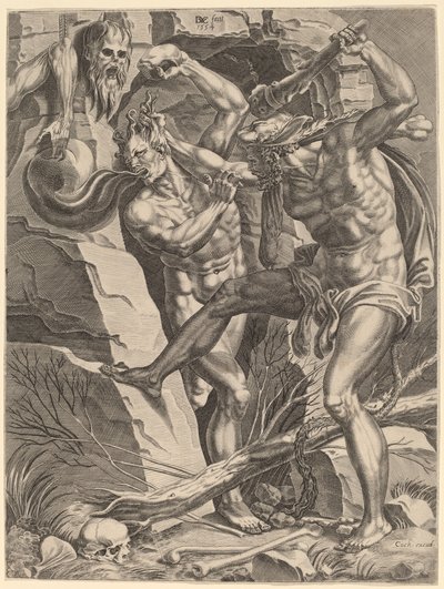 Hércules Matando a Caco de Dirck Volckertz Coornhert