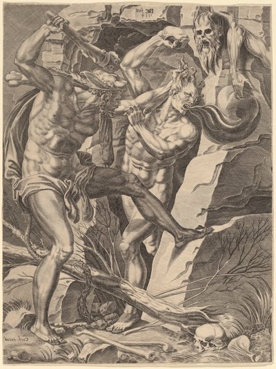 Hércules matando a Caco de Dirck Volckertz Coornhert