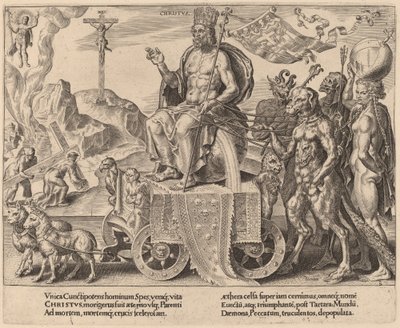 El Triunfo de Cristo de Dirck Volckertz Coornhert after Maerten van Heemskerck