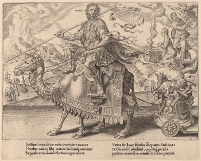 El triunfo de Isaac de Dirck Volckertz Coornhert after Maerten van Heemskerck