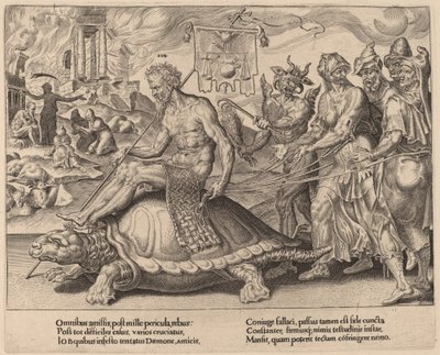 El Triunfo de Job de Dirck Volckertz Coornhert after Maerten van Heemskerck