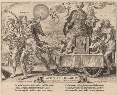 El triunfo de la paciencia de Dirck Volckertz Coornhert after Maerten van Heemskerck