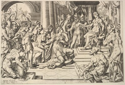 Salomón y la Reina de Saba, 1549 de Dirck Volkertsen Coornhert