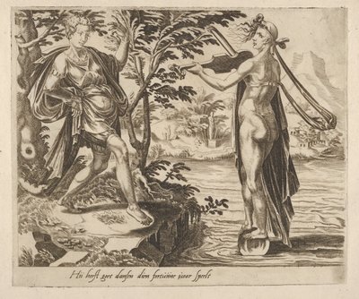 A quien la fortuna le juega, bailará alegremente de Seis dichos sobre la fortuna, ca. 1560 de Dirck Volkertsen Coornhert