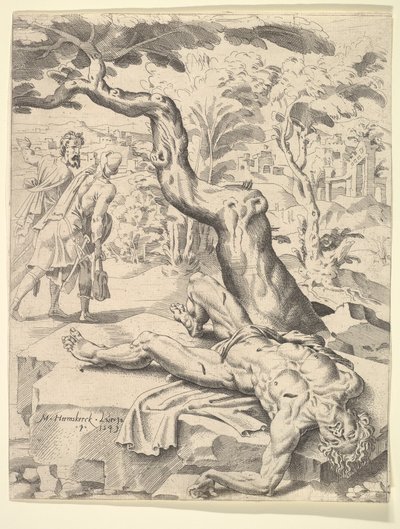 La parábola del buen samaritano, 1549 de Dirck Volkertsen Coornhert