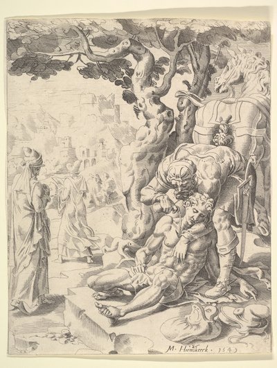 La Parábola del Buen Samaritano, 1549 de Dirck Volkertsen Coornhert